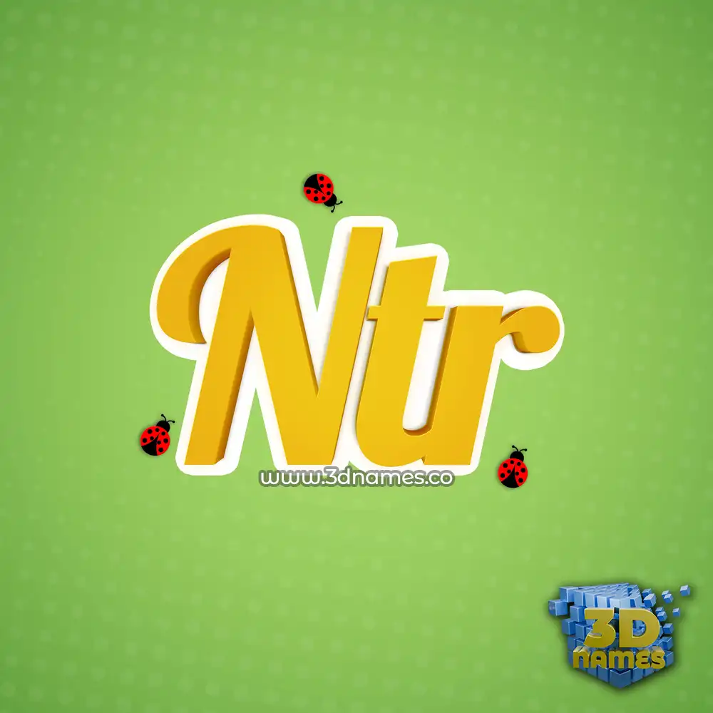 ntr in Ladybugs style - 3D name wallpaper