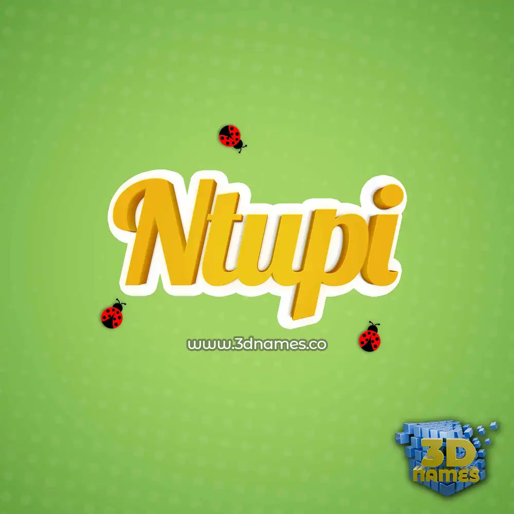 ntupi in Ladybugs style - 3D name wallpaper
