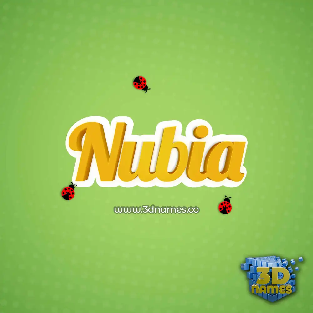 nubia in Ladybugs style - 3D name wallpaper