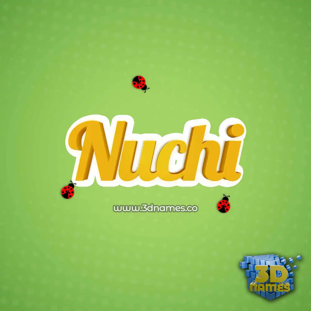 nuchi in Ladybugs style - 3D name wallpaper