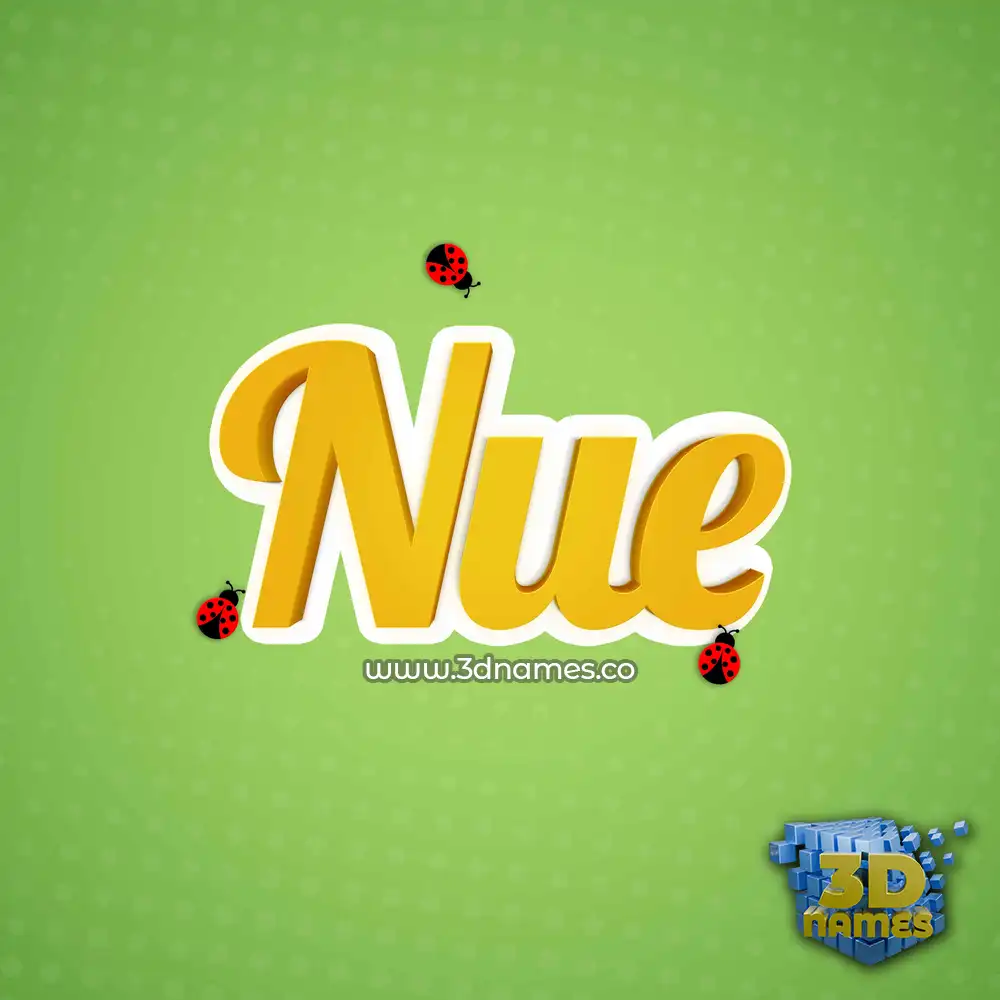nue in Ladybugs style - 3D name wallpaper