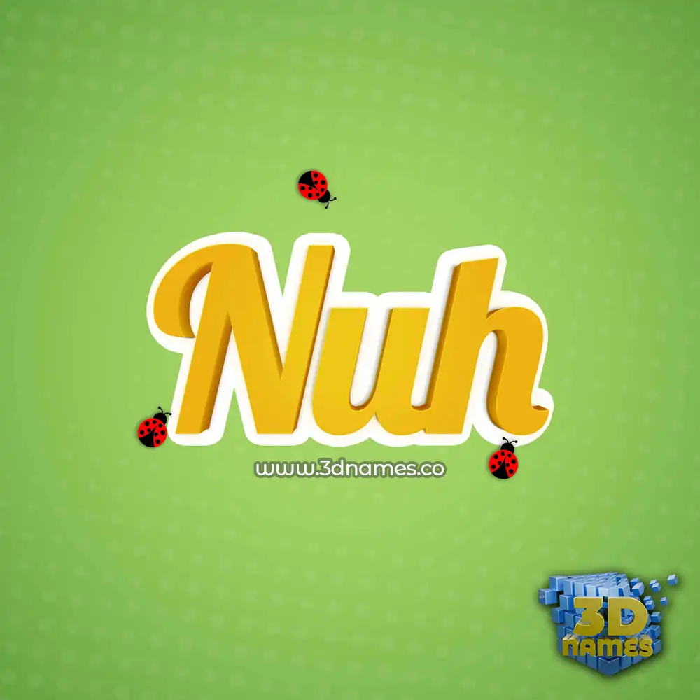 nuh in Ladybugs style - 3D name wallpaper