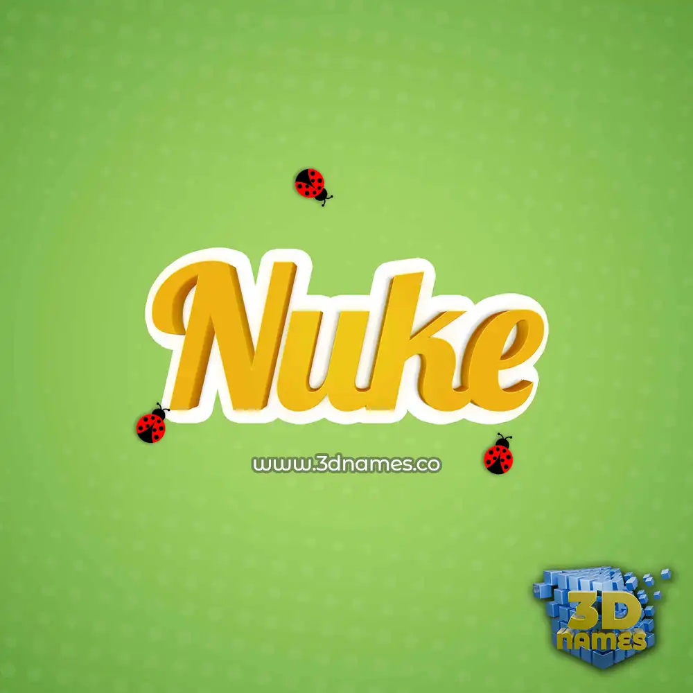 nuke in Ladybugs style - 3D name wallpaper