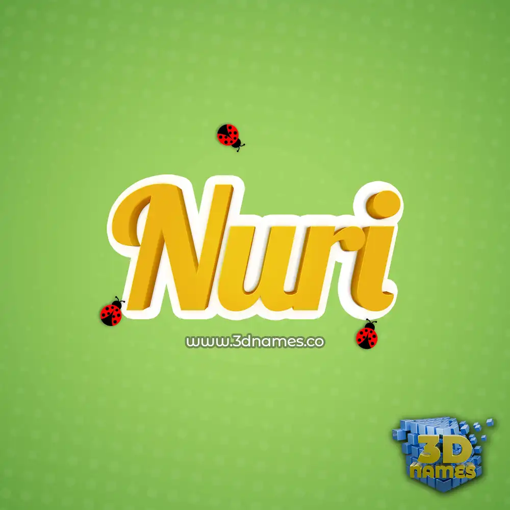 nuri in Ladybugs style - 3D name wallpaper