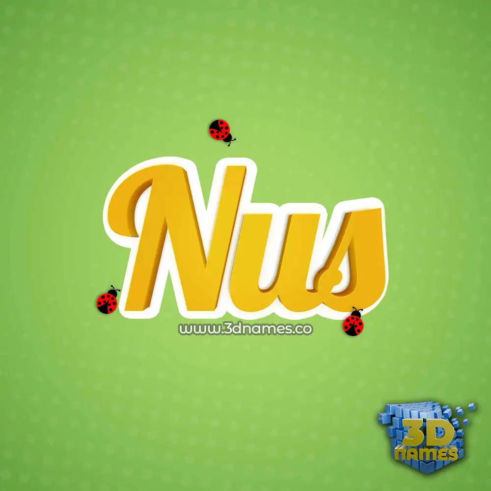 nus in Ladybugs style - 3D name wallpaper