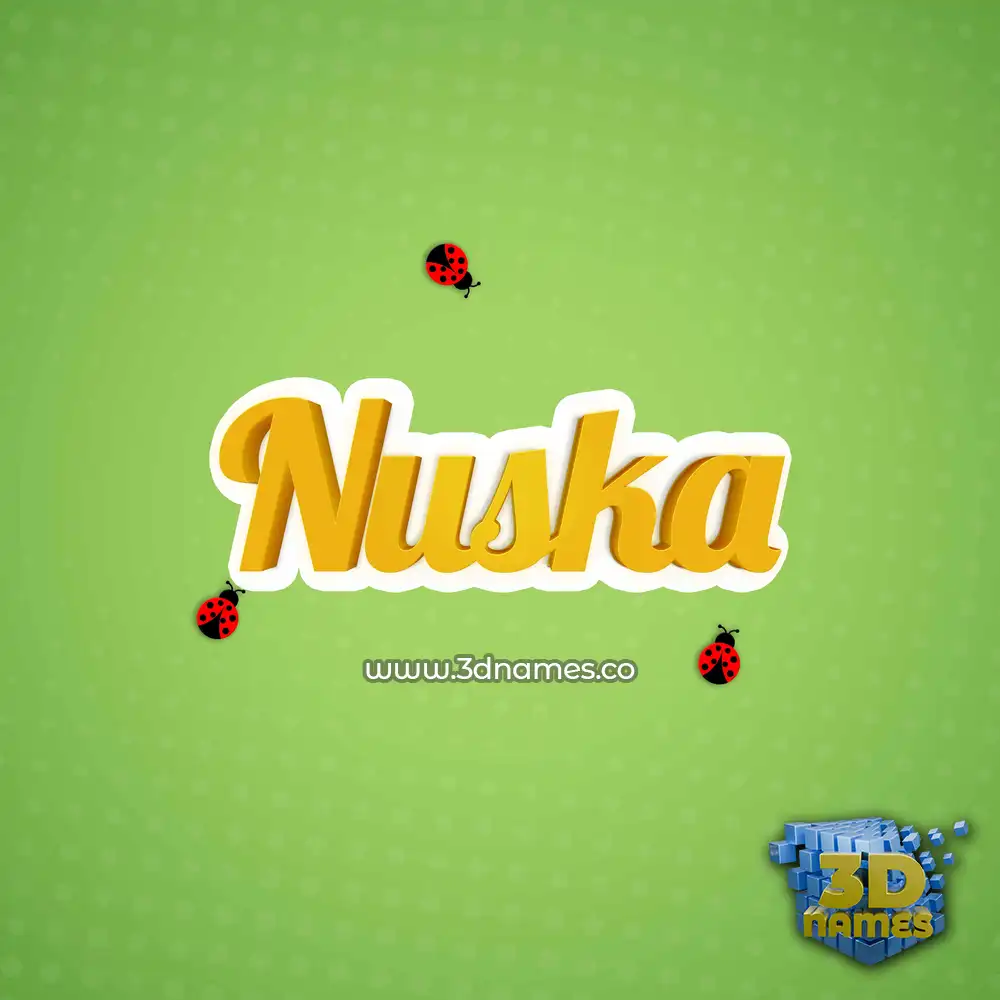 nuska in Ladybugs style - 3D name wallpaper