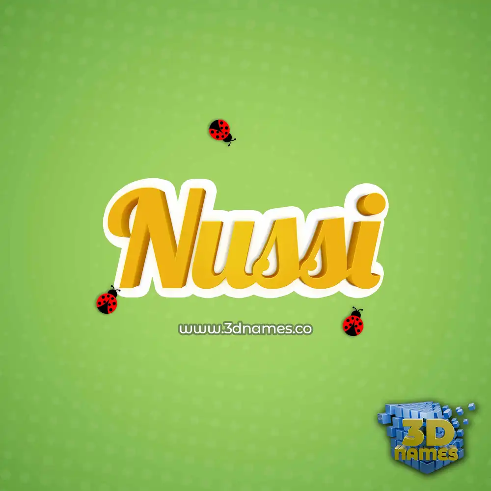 nussi in Ladybugs style - 3D name wallpaper