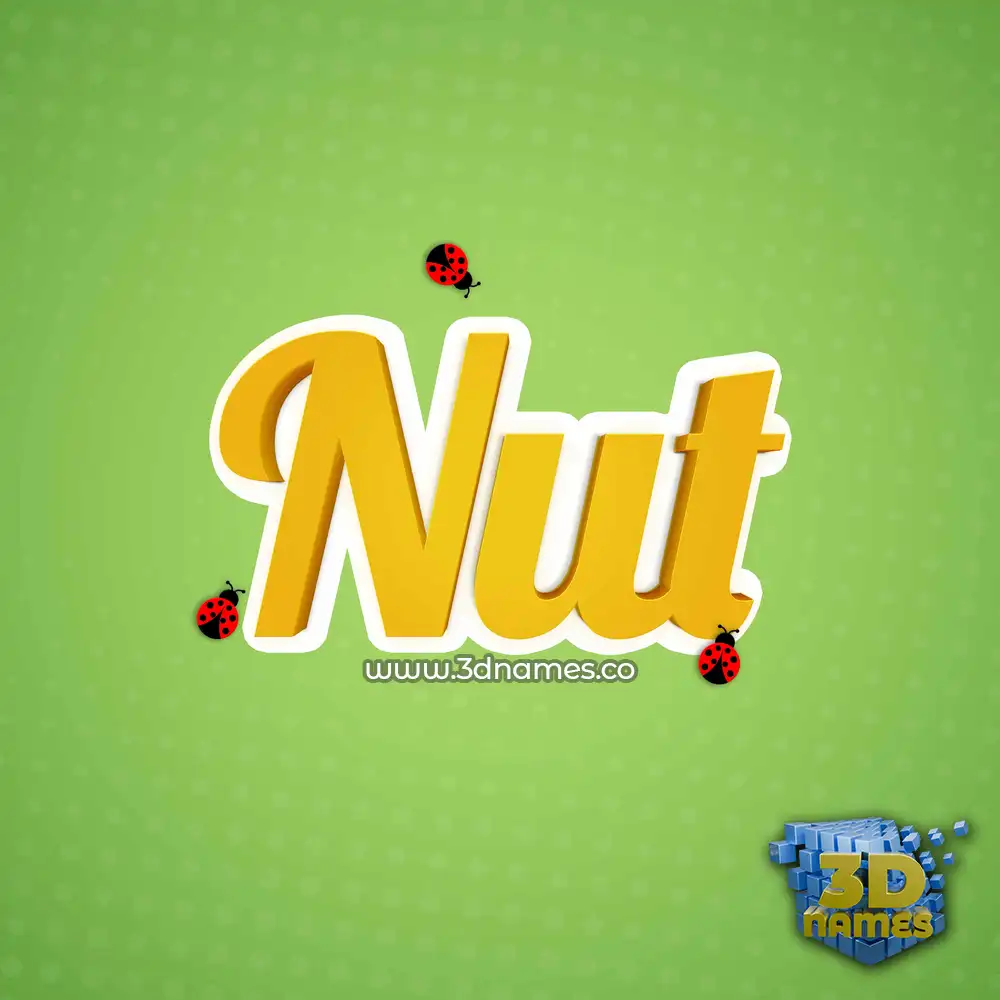 nut in Ladybugs style - 3D name wallpaper