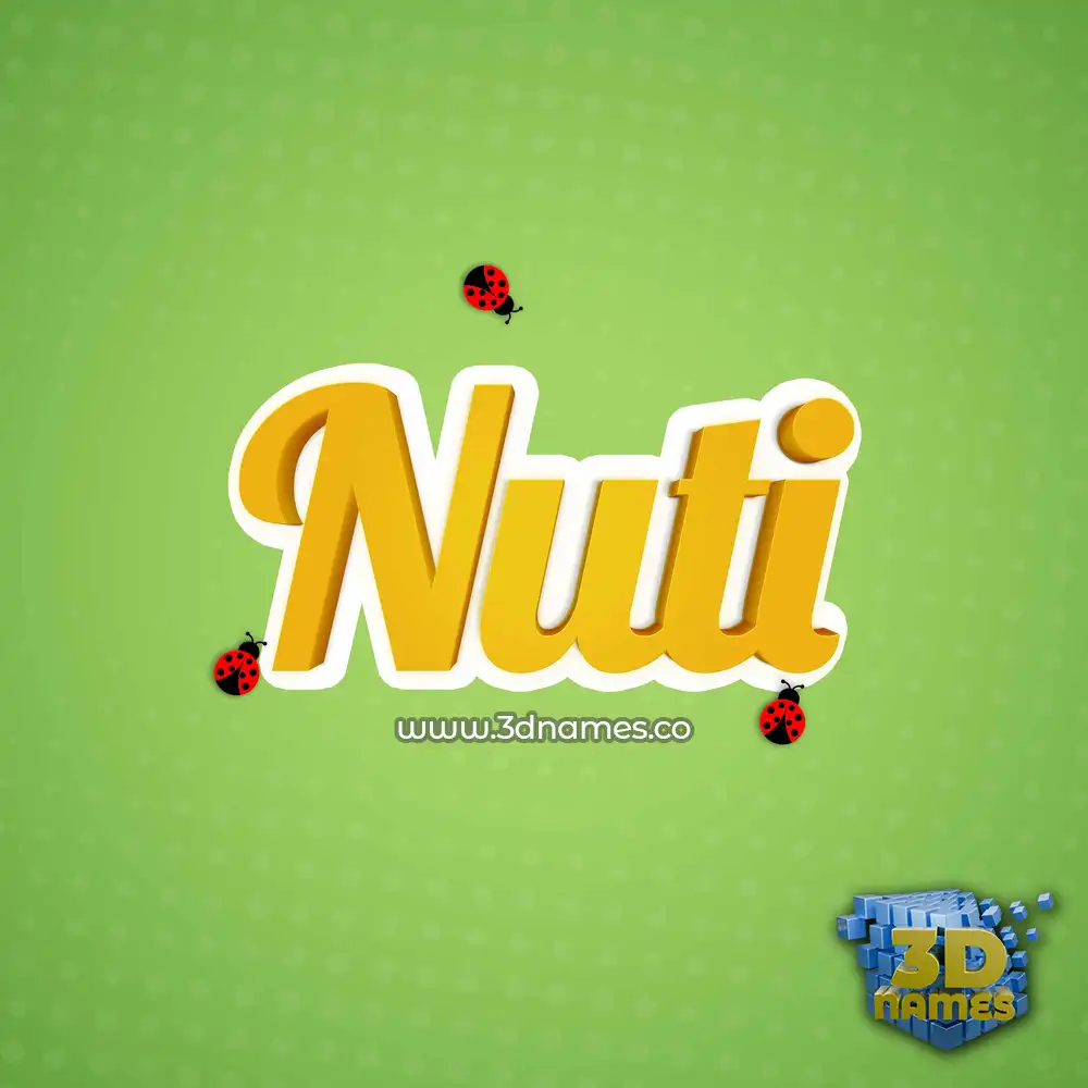 nuti in Ladybugs style - 3D name wallpaper