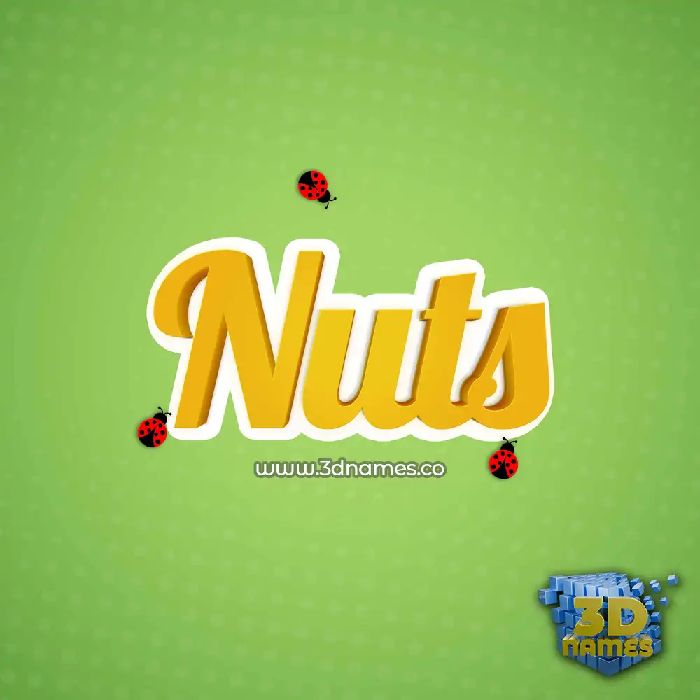 nuts in Ladybugs style - 3D name wallpaper