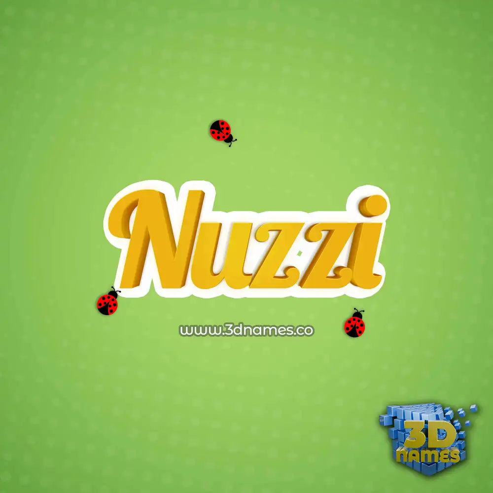 nuzzi in Ladybugs style - 3D name wallpaper