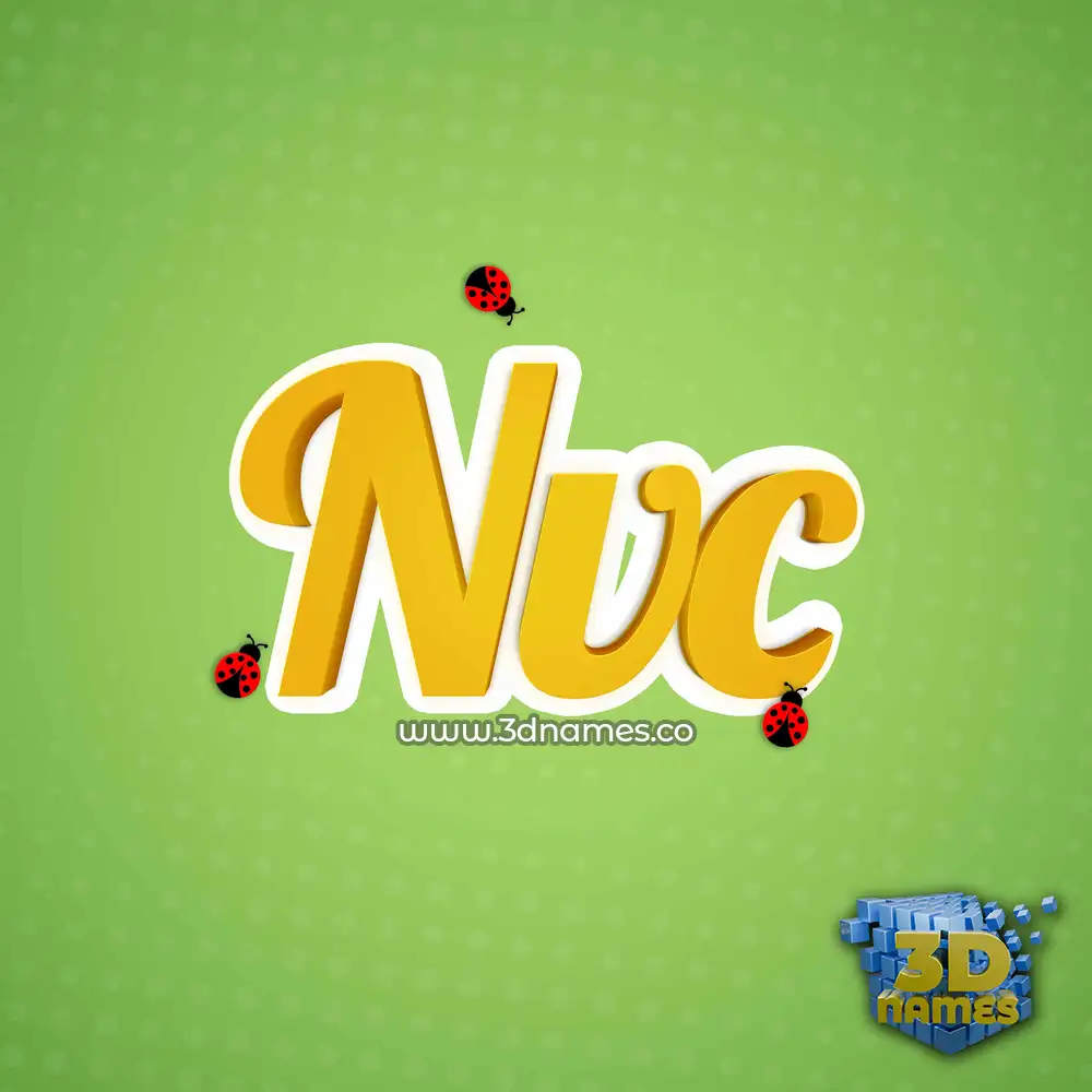 nvc in Ladybugs style - 3D name wallpaper
