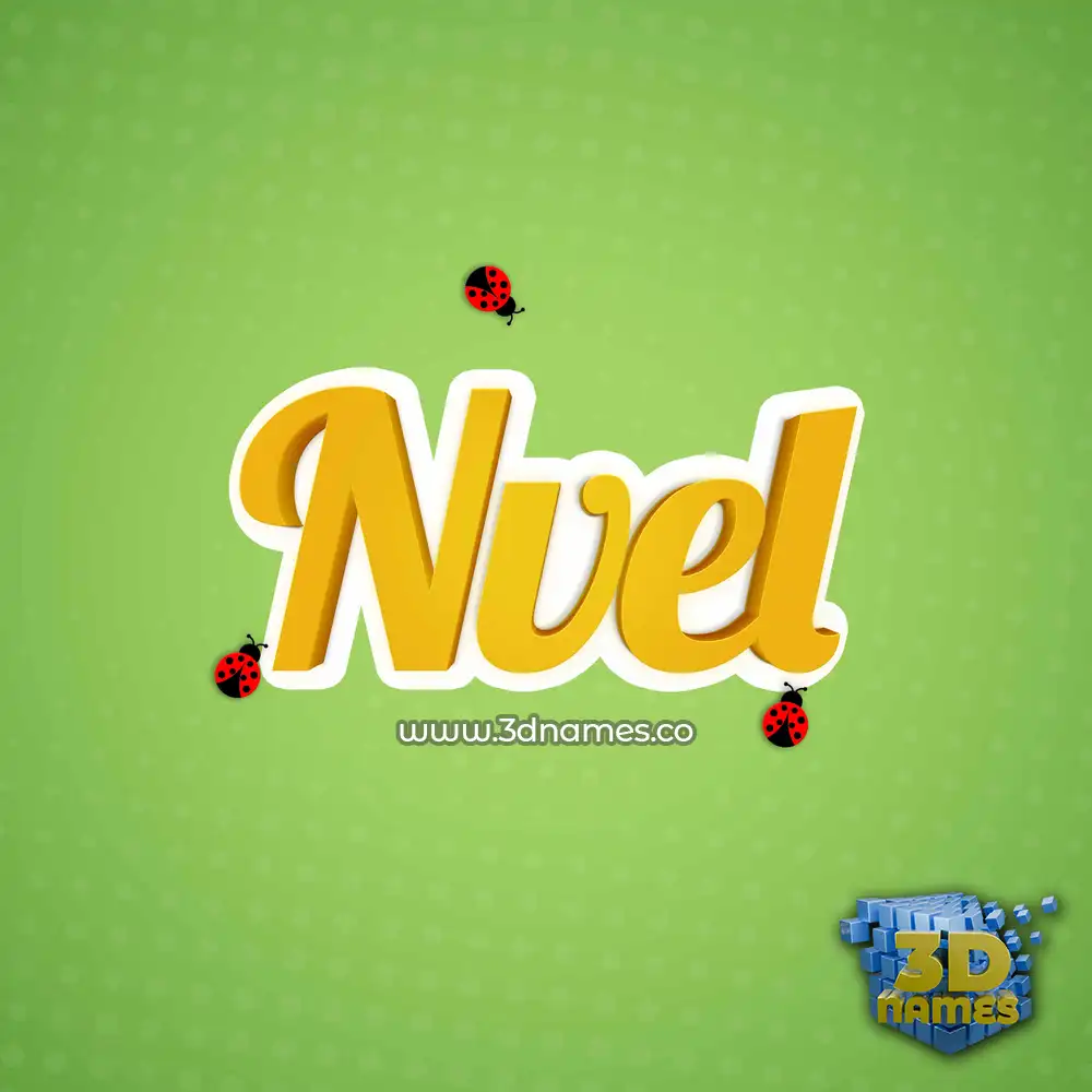 nvel in Ladybugs style - 3D name wallpaper