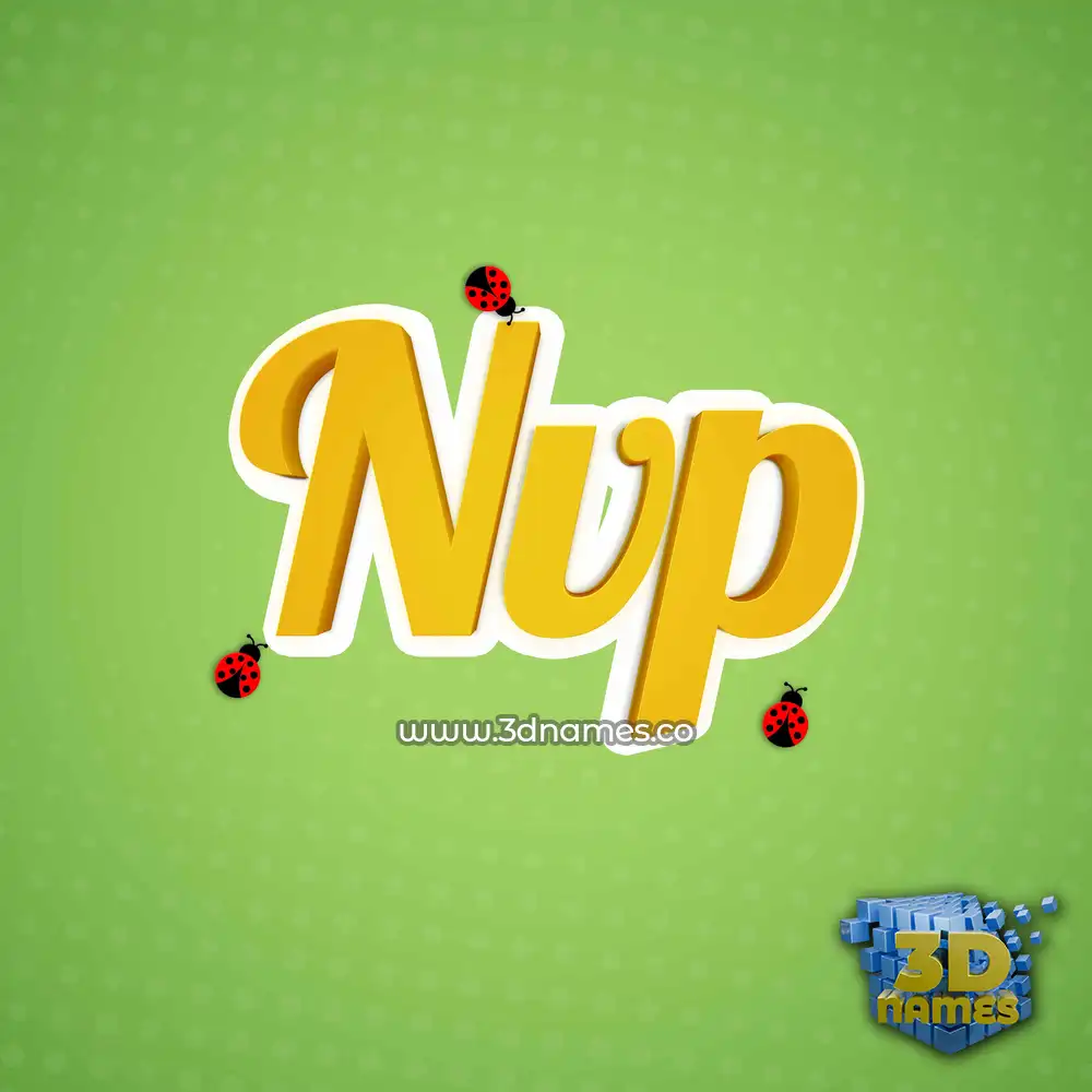nvp in Ladybugs style - 3D name wallpaper