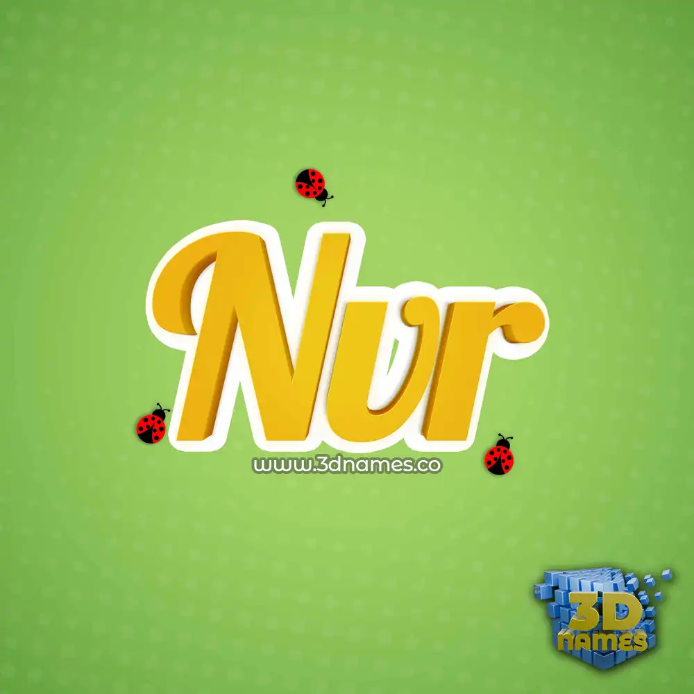 nvr in Ladybugs style - 3D name wallpaper