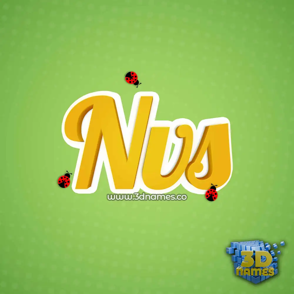 nvs in Ladybugs style - 3D name wallpaper