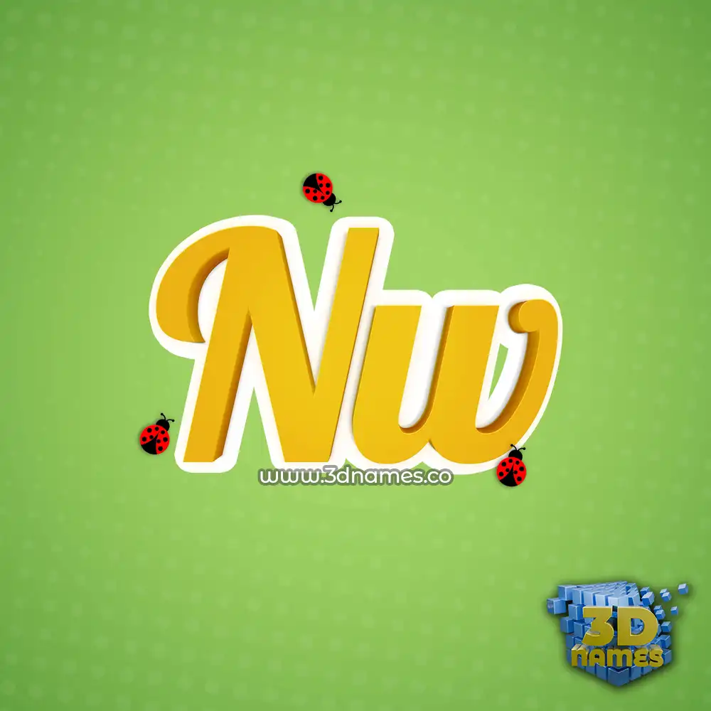 nw in Ladybugs style - 3D name wallpaper