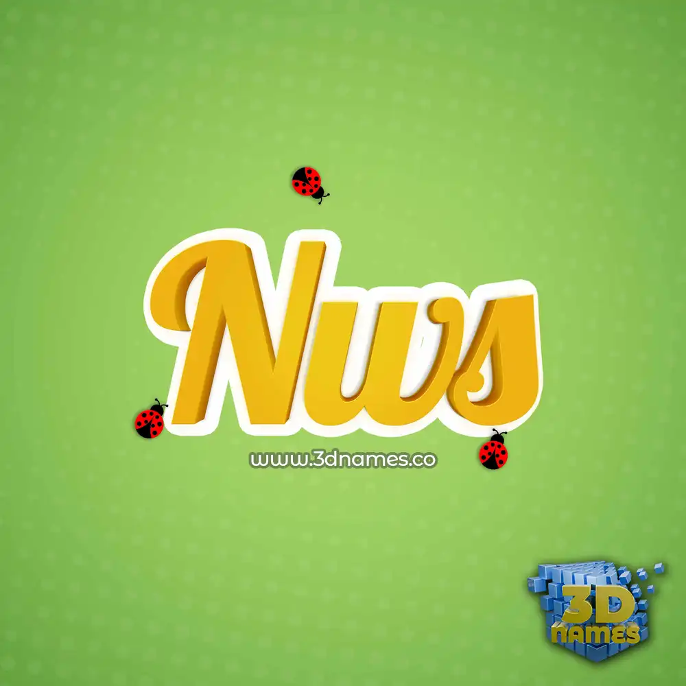 nws in Ladybugs style - 3D name wallpaper