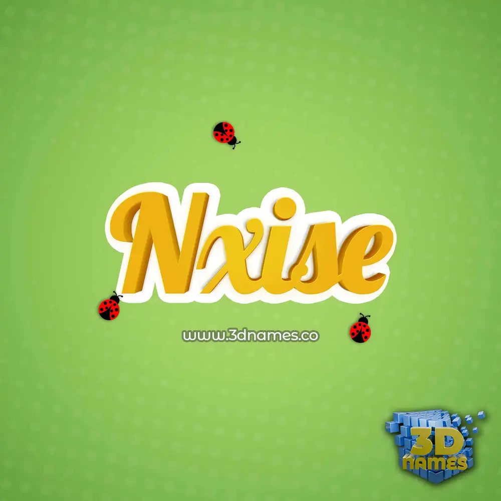 nxise in Ladybugs style - 3D name wallpaper