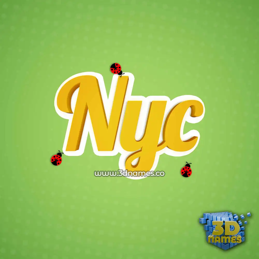 nyc in Ladybugs style - 3D name wallpaper