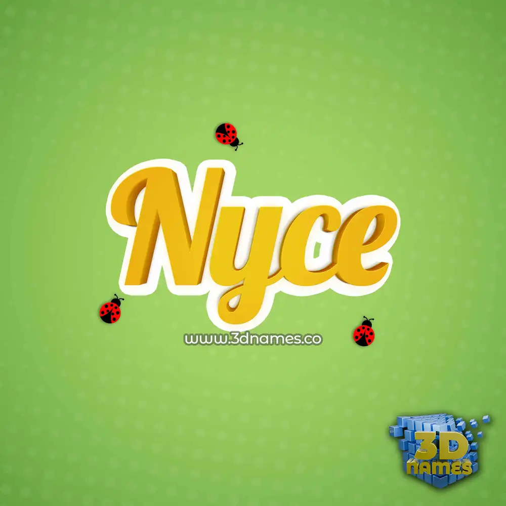 nyce in Ladybugs style - 3D name wallpaper