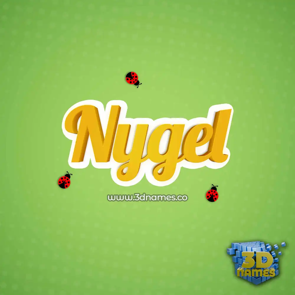nygel in Ladybugs style - 3D name wallpaper