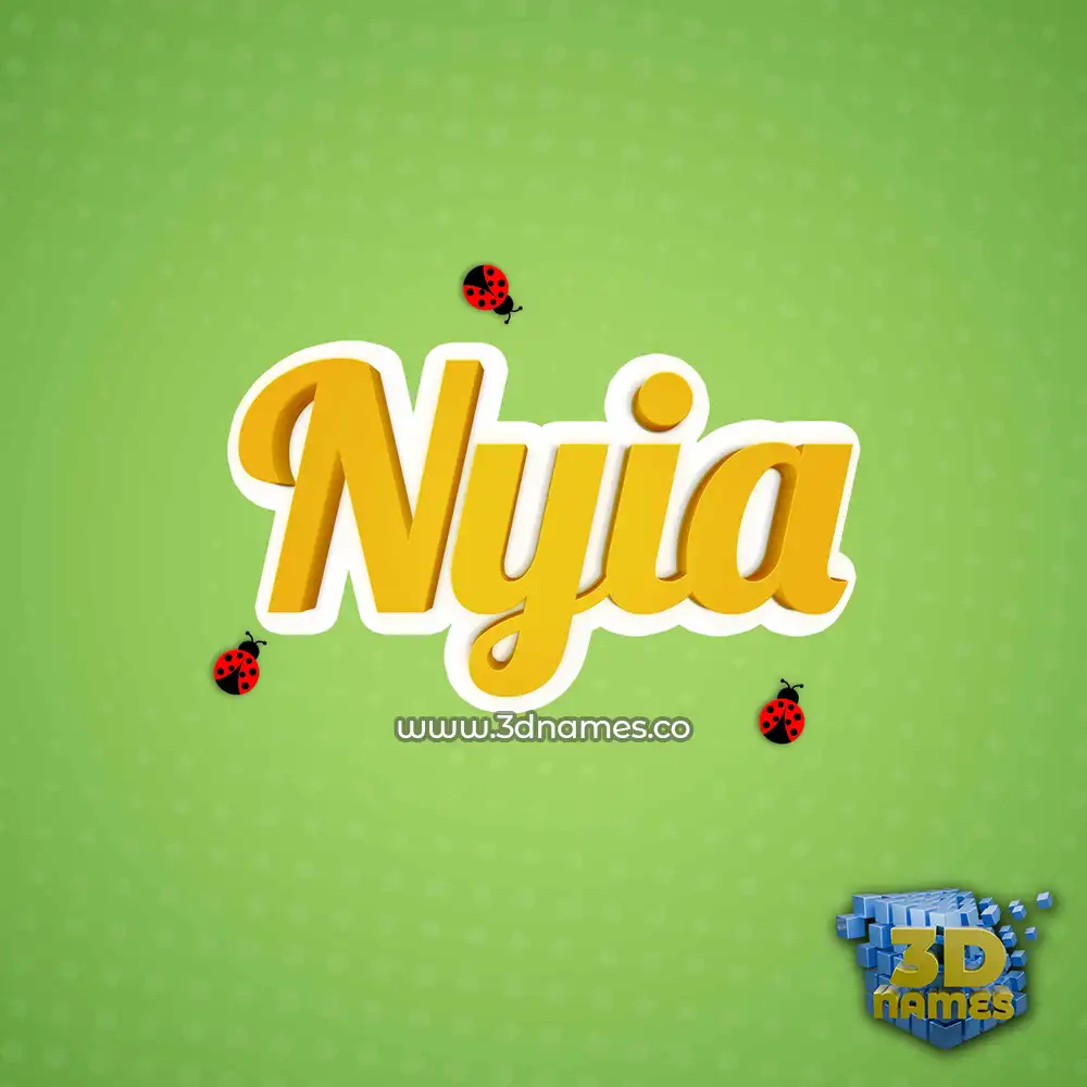 nyia in Ladybugs style - 3D name wallpaper