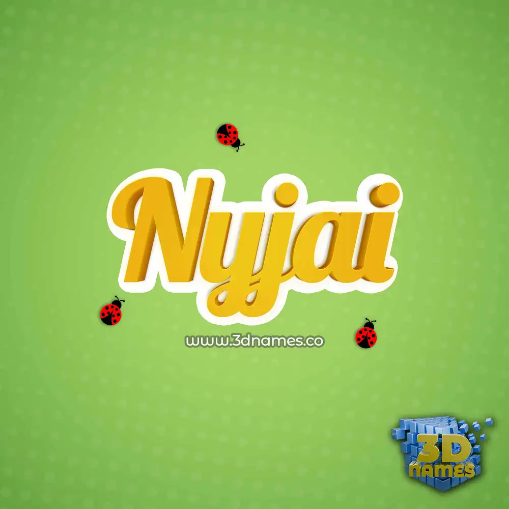 nyjai in Ladybugs style - 3D name wallpaper