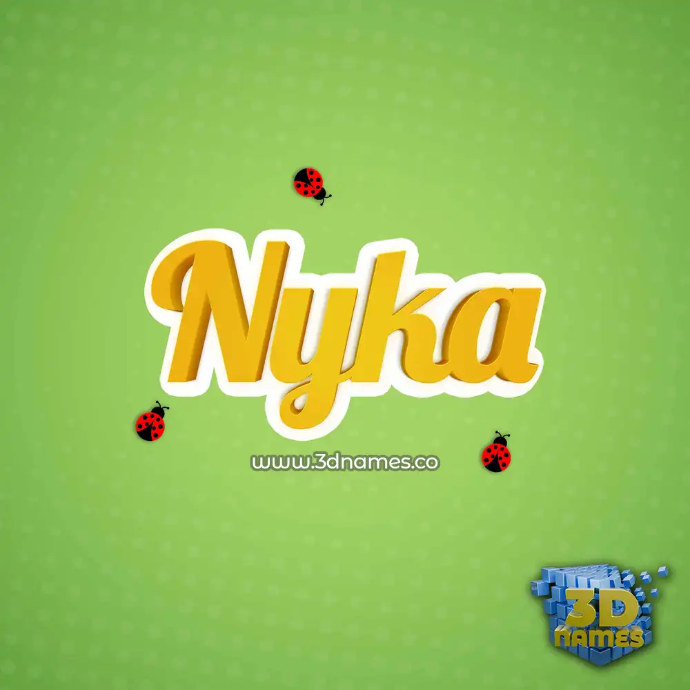nyka in Ladybugs style - 3D name wallpaper