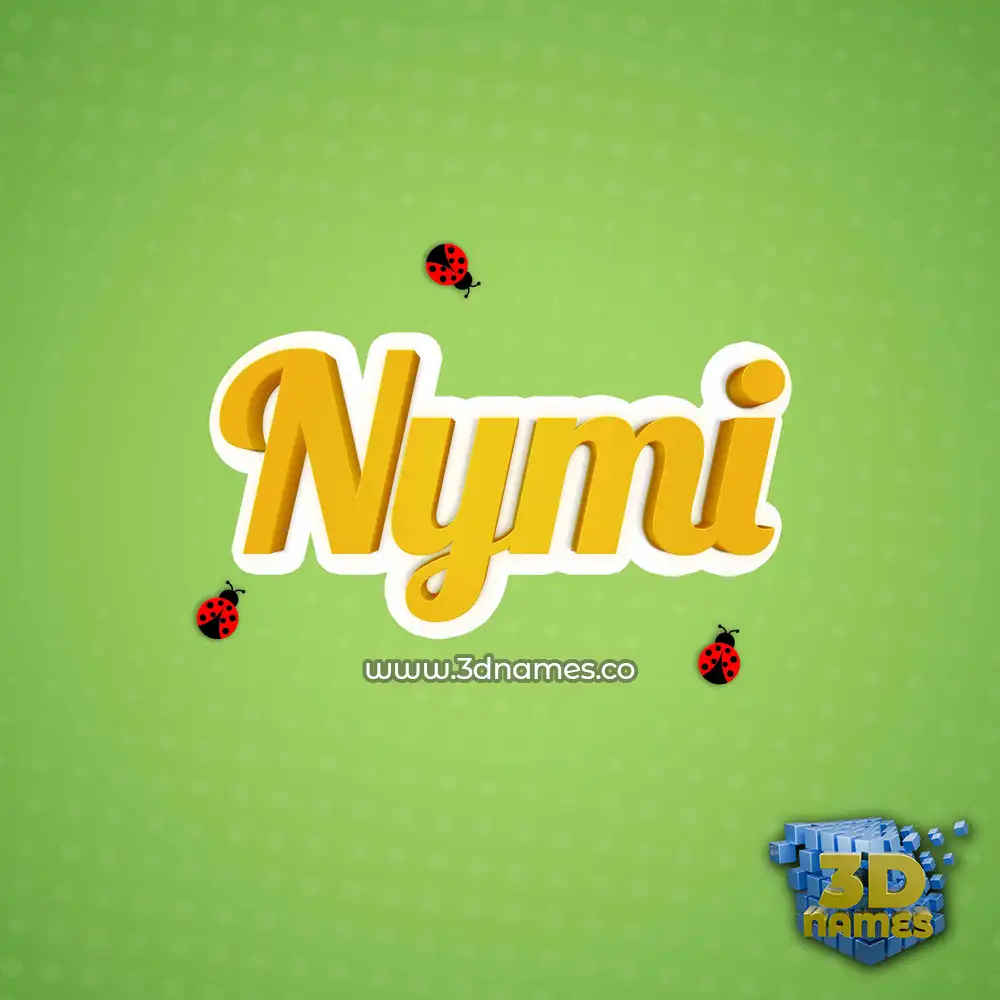 nymi in Ladybugs style - 3D name wallpaper