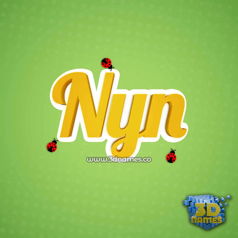 nyn in Ladybugs style - 3D name wallpaper