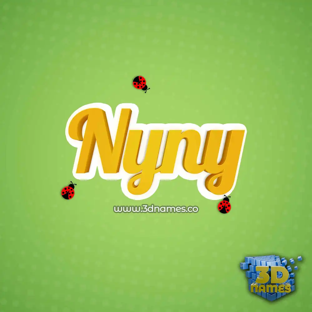 nyny in Ladybugs style - 3D name wallpaper