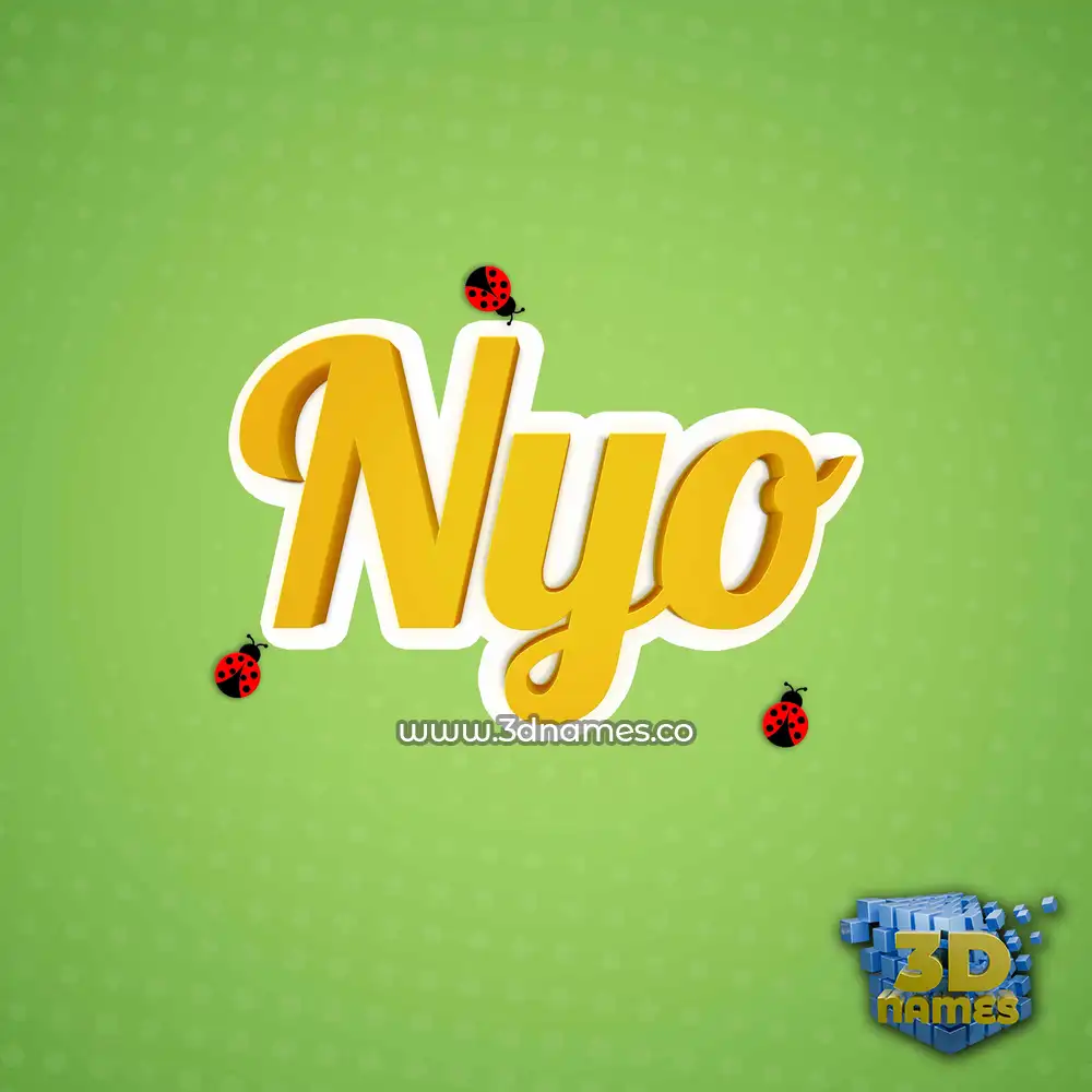 nyo in Ladybugs style - 3D name wallpaper