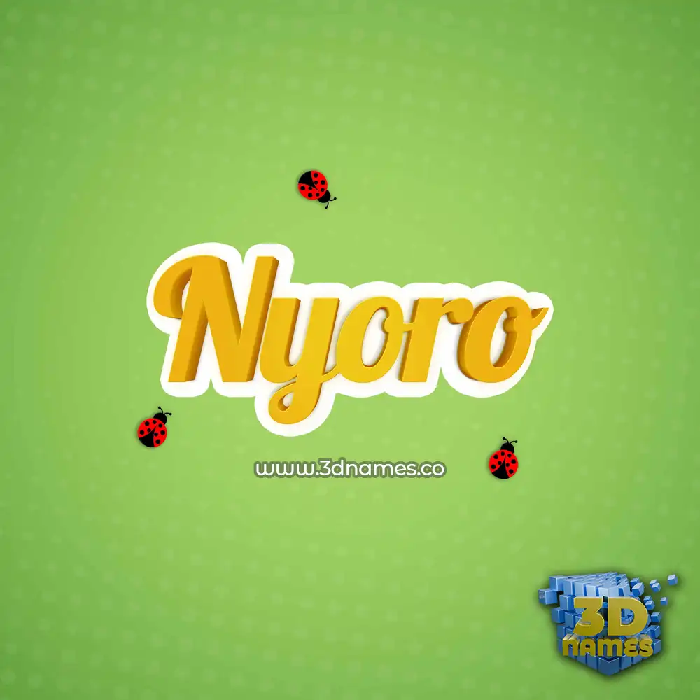 nyoro in Ladybugs style - 3D name wallpaper