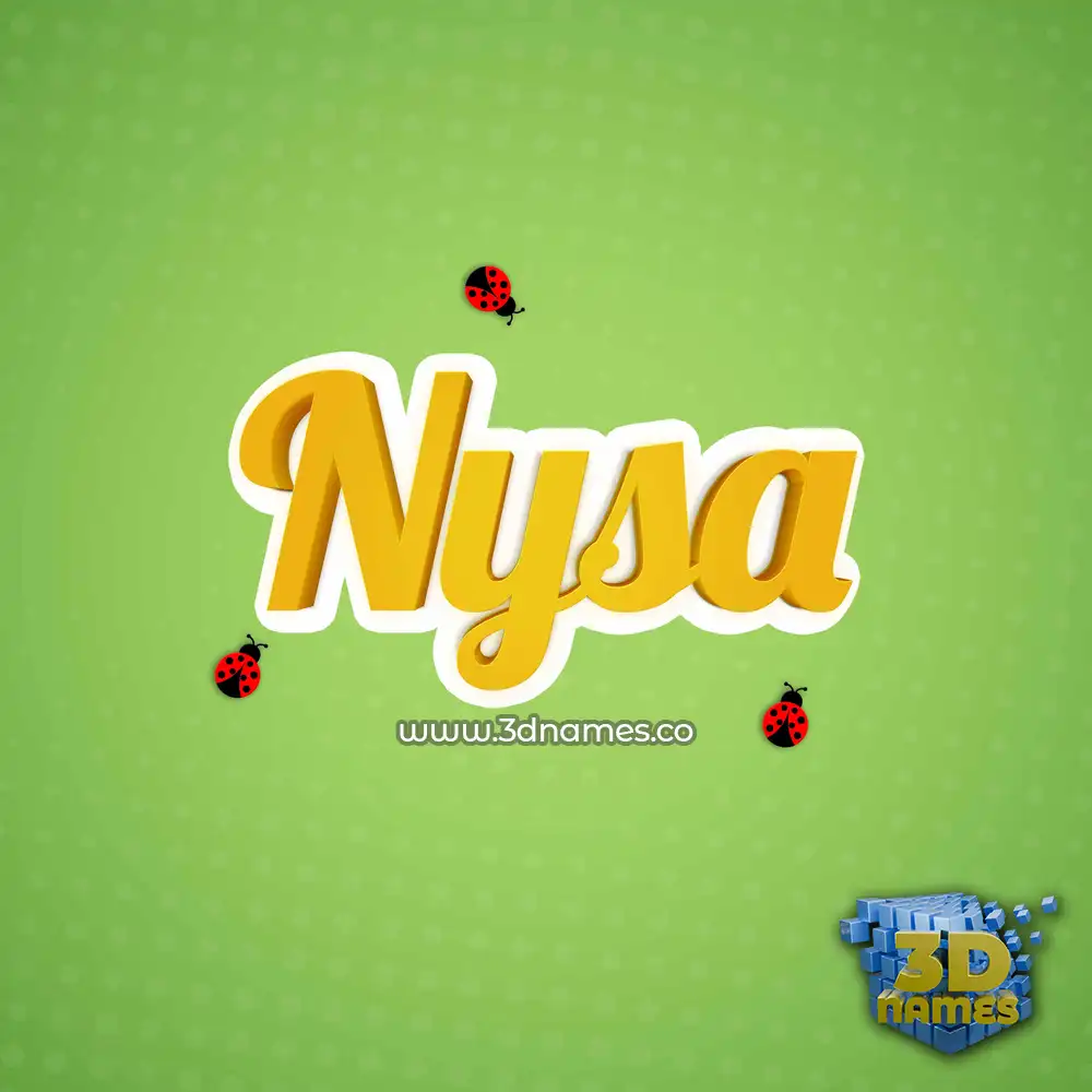 nysa in Ladybugs style - 3D name wallpaper
