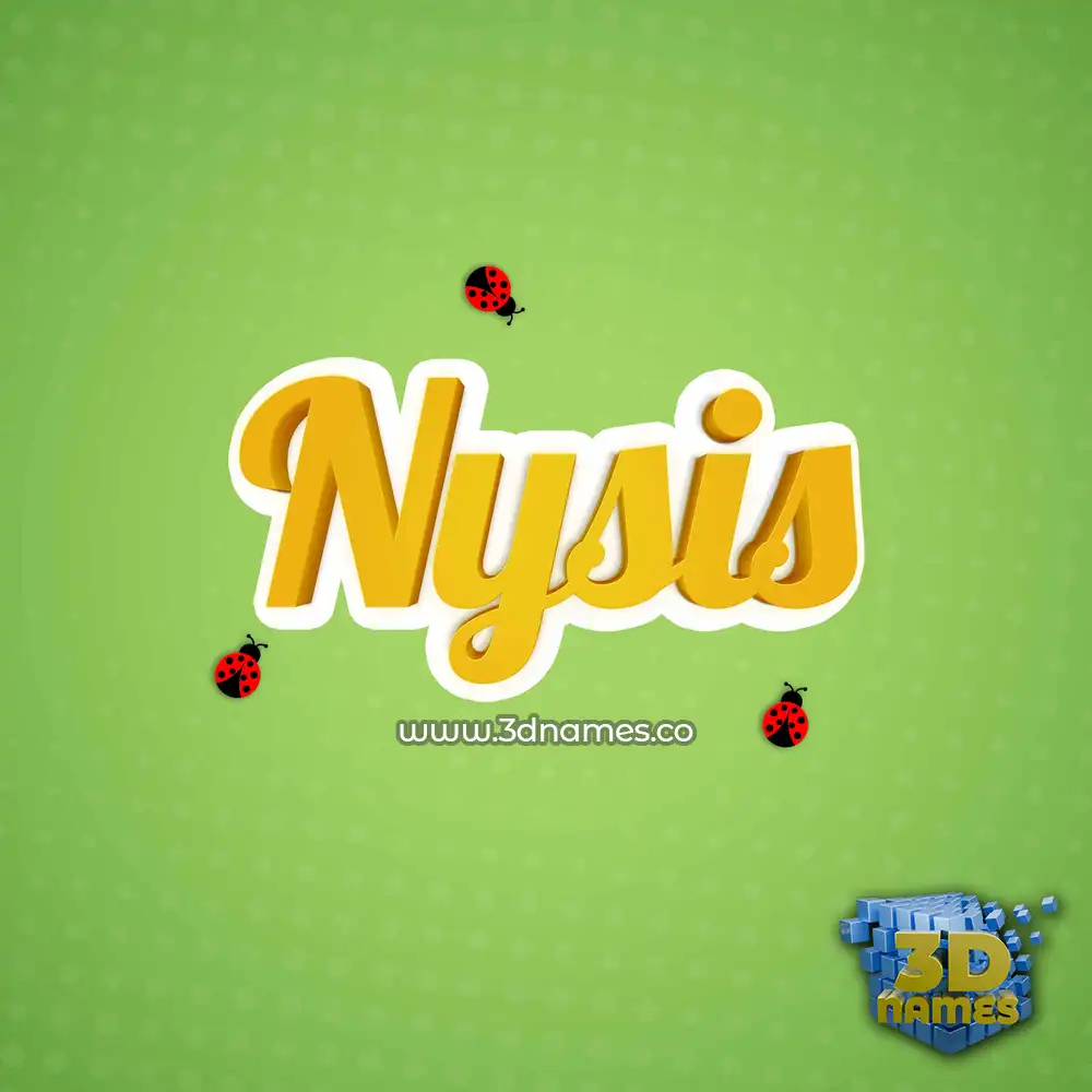 nysis in Ladybugs style - 3D name wallpaper