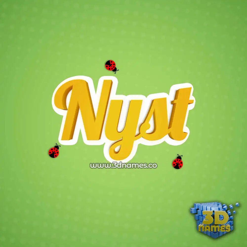 nyst in Ladybugs style - 3D name wallpaper