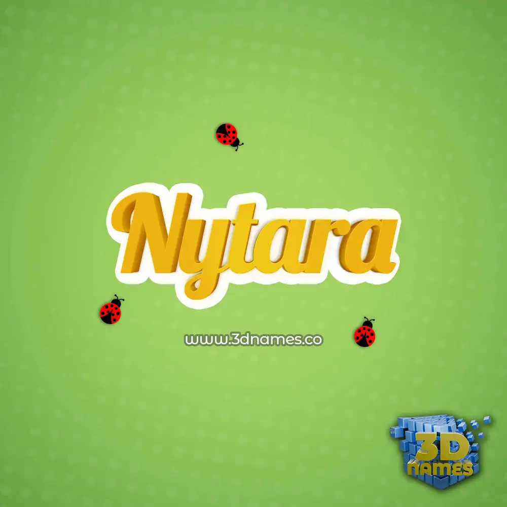 nytara in Ladybugs style - 3D name wallpaper