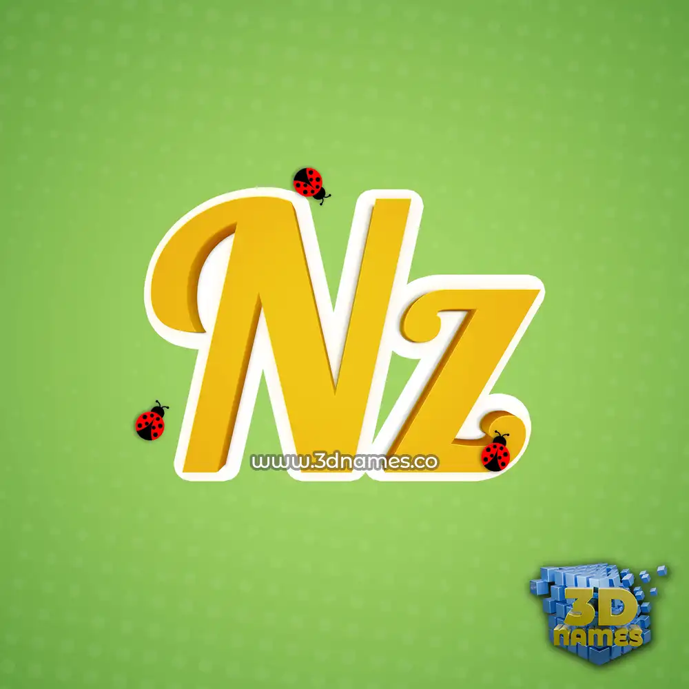 nz in Ladybugs style - 3D name wallpaper