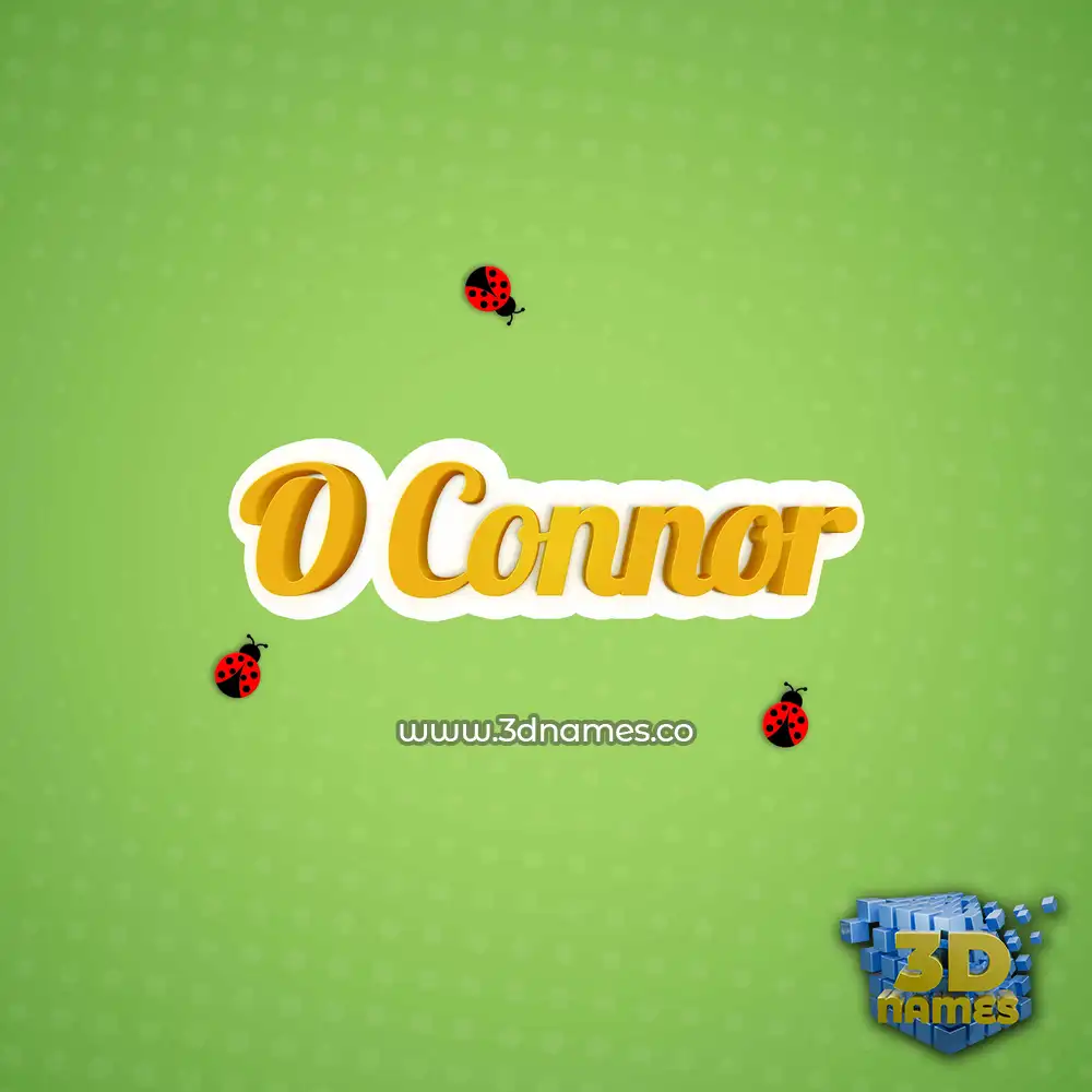 o connor in Ladybugs style - 3D name wallpaper
