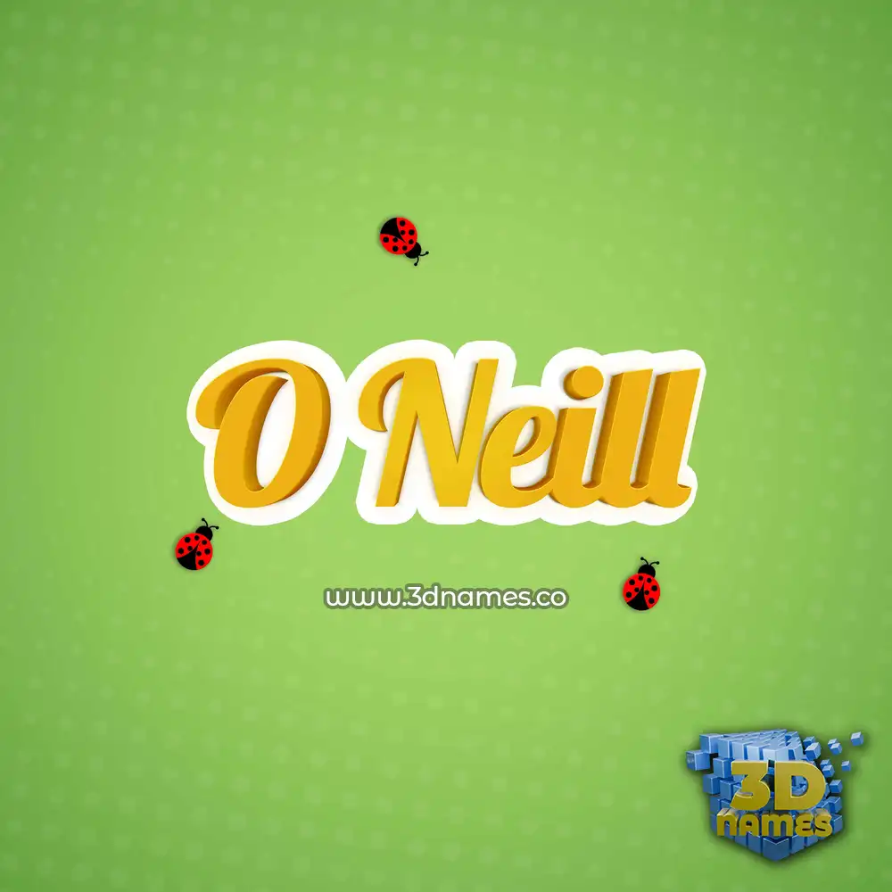 o neill in Ladybugs style - 3D name wallpaper