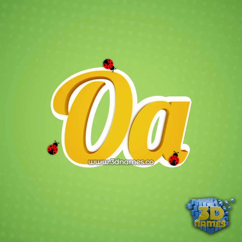 oa in Ladybugs style - 3D name wallpaper