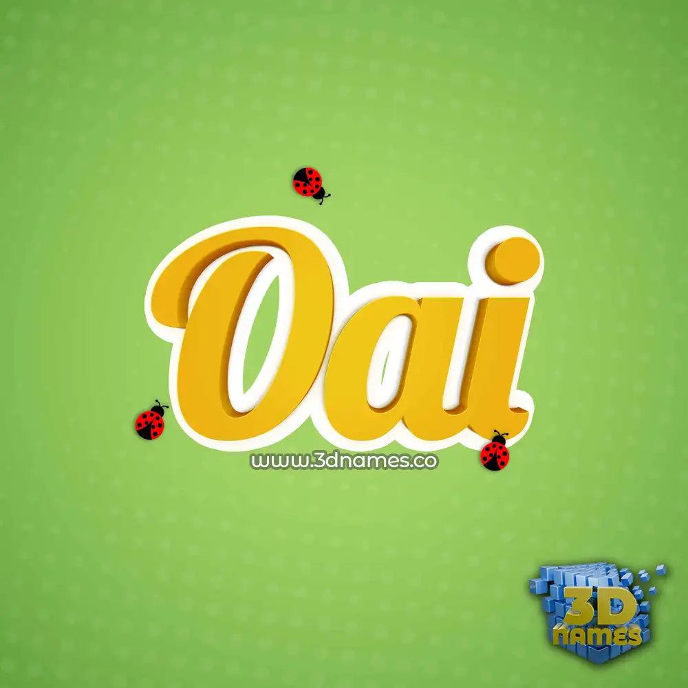 oai in Ladybugs style - 3D name wallpaper