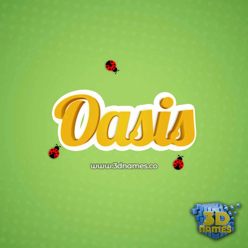 oasis in Ladybugs style - 3D name wallpaper