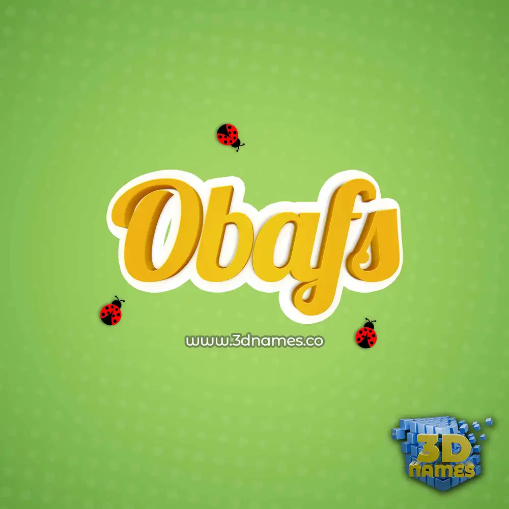 obafs in Ladybugs style - 3D name wallpaper