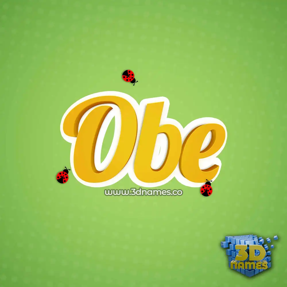 obe in Ladybugs style - 3D name wallpaper