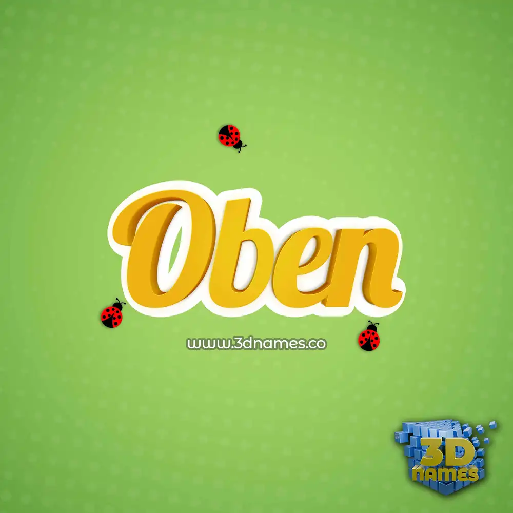 oben in Ladybugs style - 3D name wallpaper