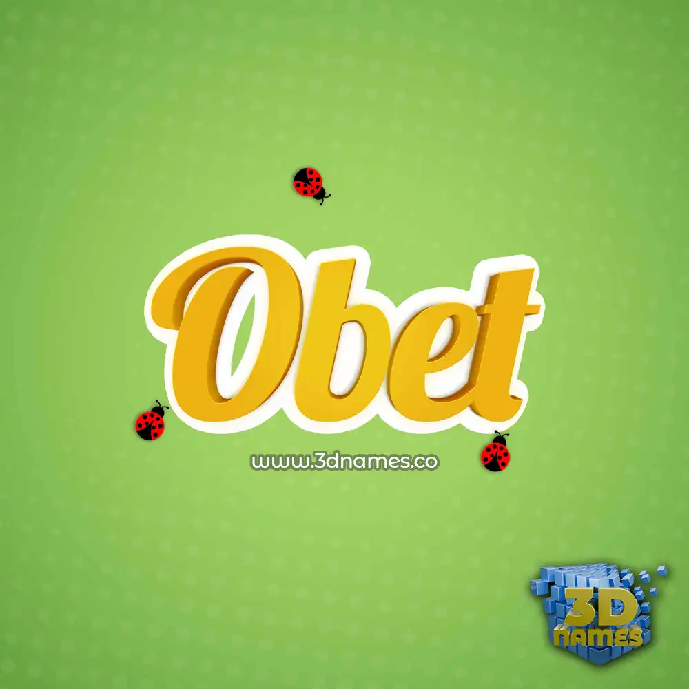 obet in Ladybugs style - 3D name wallpaper