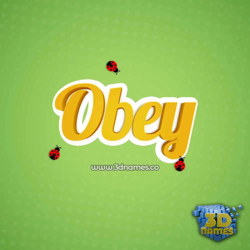 obey in Ladybugs style - 3D name wallpaper