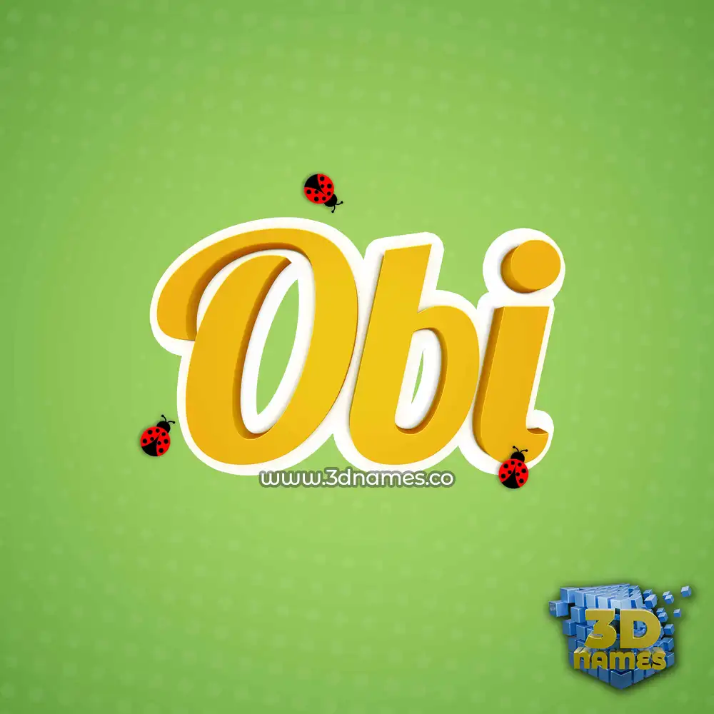 obi in Ladybugs style - 3D name wallpaper